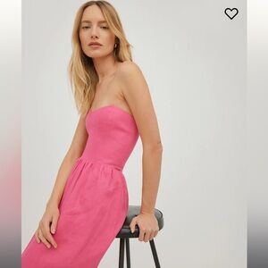 Reformation Fettuccine Linen Dress